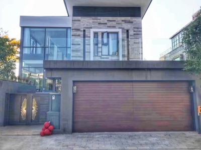 别墅定制色车库门（实拍）